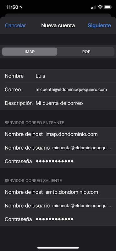 Configurar Cuenta De Correo En Iphone O Ipad Dondominio