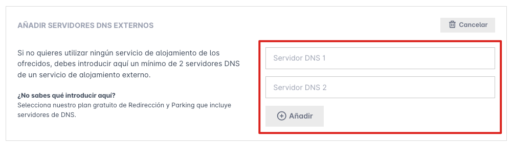 DNS personalizados