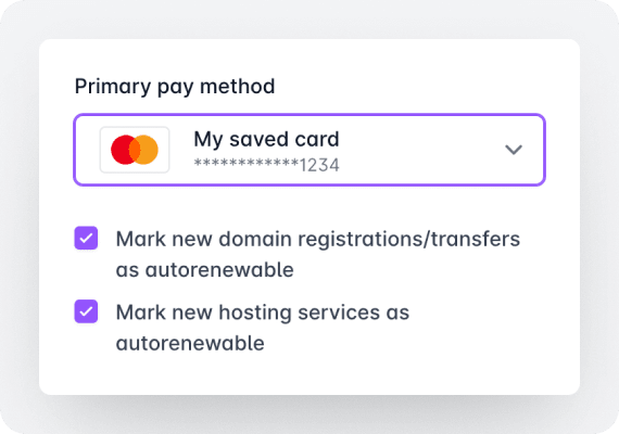 Primary payment method