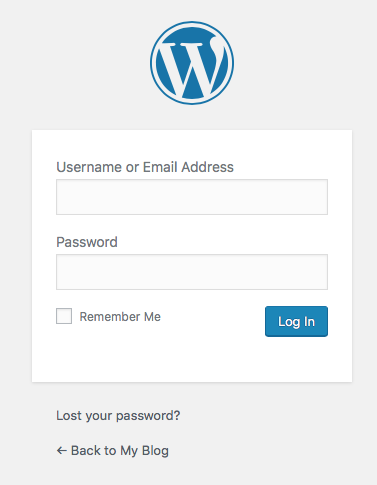 WordPress management login