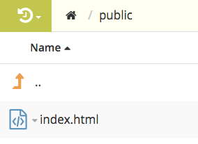 index.html on public folder