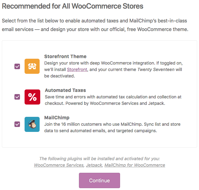 WooCommerce config, step 4